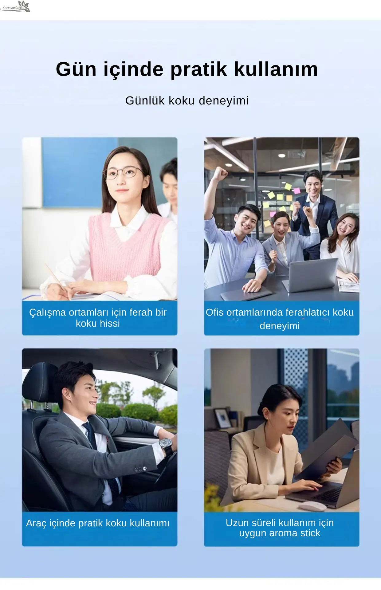 Poy-Sian Çift Uçlu Aromaterapi Inhaler – Nane & Mentol Koku Yağı günlük kullanım için taşınabilir aroma çözümü