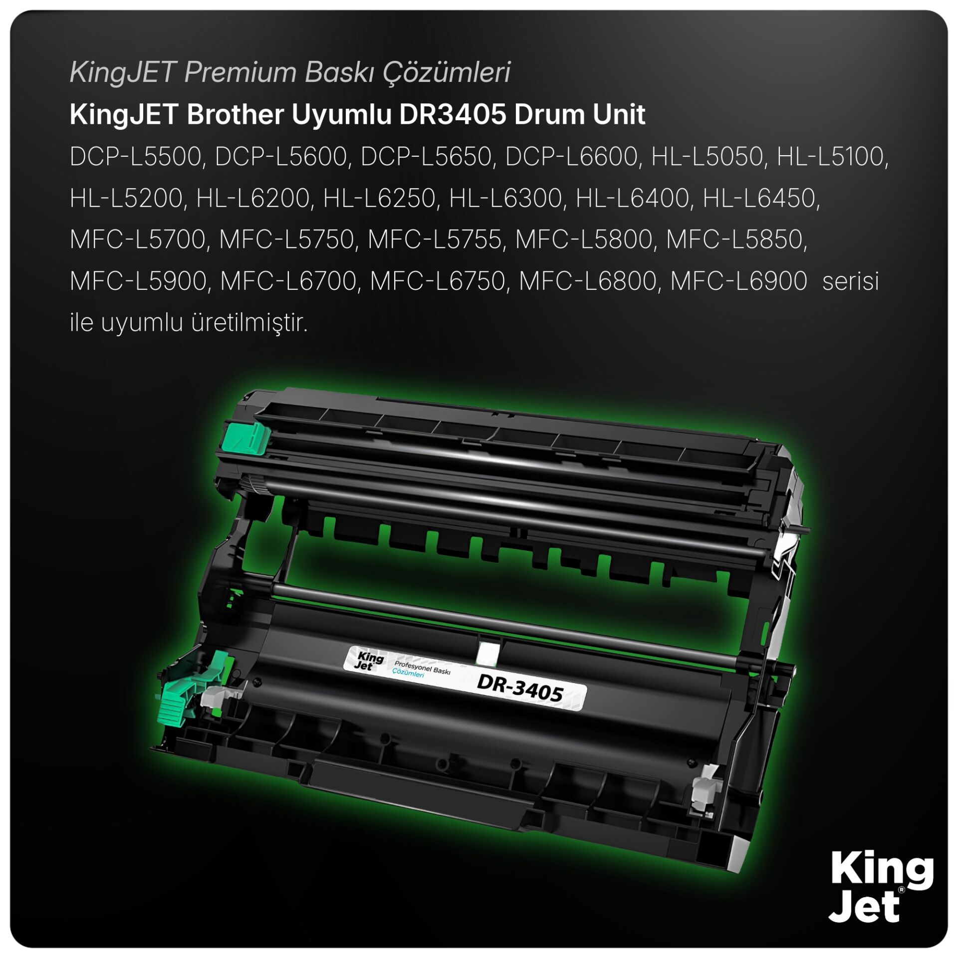 KingJET Brother Uyumlu DR-3405 (Tekli) Muadil Drum Ünitesi