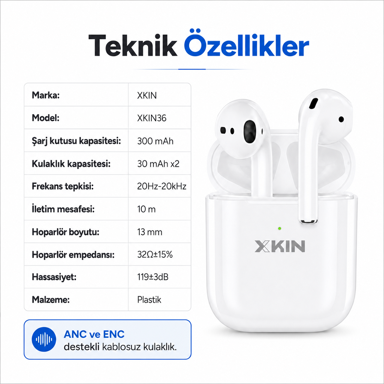 xkin36-tws-bluetooth-kulaklik-beyaz