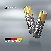 VARTA;Pil;AA;Alkalin;tek kullanımlık pil;1,5V;LR6;termometre;kablosuz klavye;uzaktan kumanda;lamba