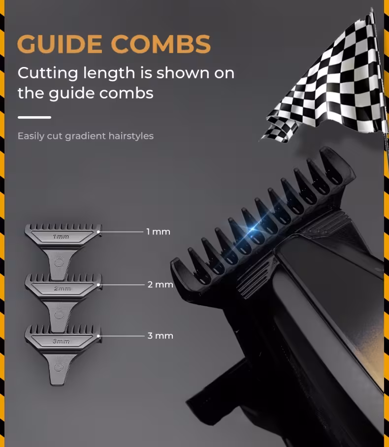 the vgr professional mens hair clippers feature wireless high speed operation at 9000 rpm colored ceramic haircutting kit a large battery a metal body three guide combs a usb charging dock and an led display 992 is for men Product details 4