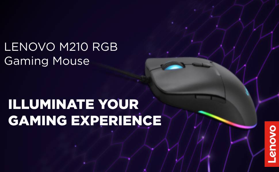Lenovo M210 RGB Oyun Kablolu USB Fare