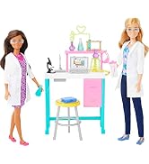 Barbie Laboratorio Scientifico Set de Juego con 2 bebekler, masa de laboratorio ve daha fazla 10 Ac...