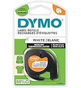 DYMO Original LetraTag ütü etiketleri | beyaz üzerine siyah | 12 mm x 2 m | L için kumaş etiket bandı.