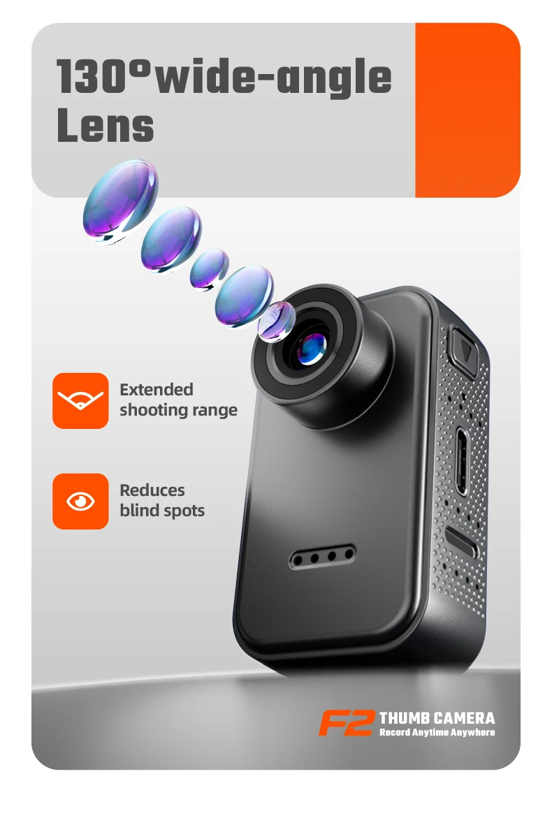 Spor Kaydı, Çekim, Aksiyon Kamerası, Evcil Hayvan Mini Kamerası, Cep Mini Vücut Kamerası, Vlog Kamerası için Taşınabilir 1080P Başparmak Kamerası