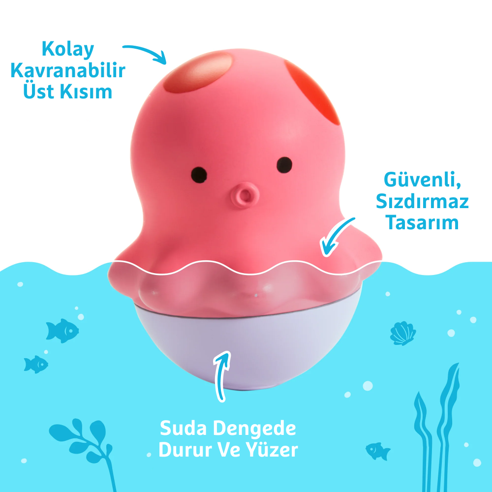 Munchkin Renkli Yüzen Banyo Oyuncakları 3lü Set 0-24 Ay Eğlenceli Tasarım görsel