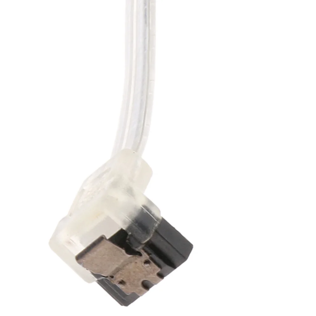 Slim SATA 3 III SATAiii 6Gbps HDD Hard Drive Data Cable Transparent Cord Lead 6 Inches