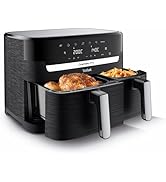 Tefal Dual Easy Fry sıcak hava fritözü çift hazneli, 5,2/3,1 l kapasite, iki bağımsız ...