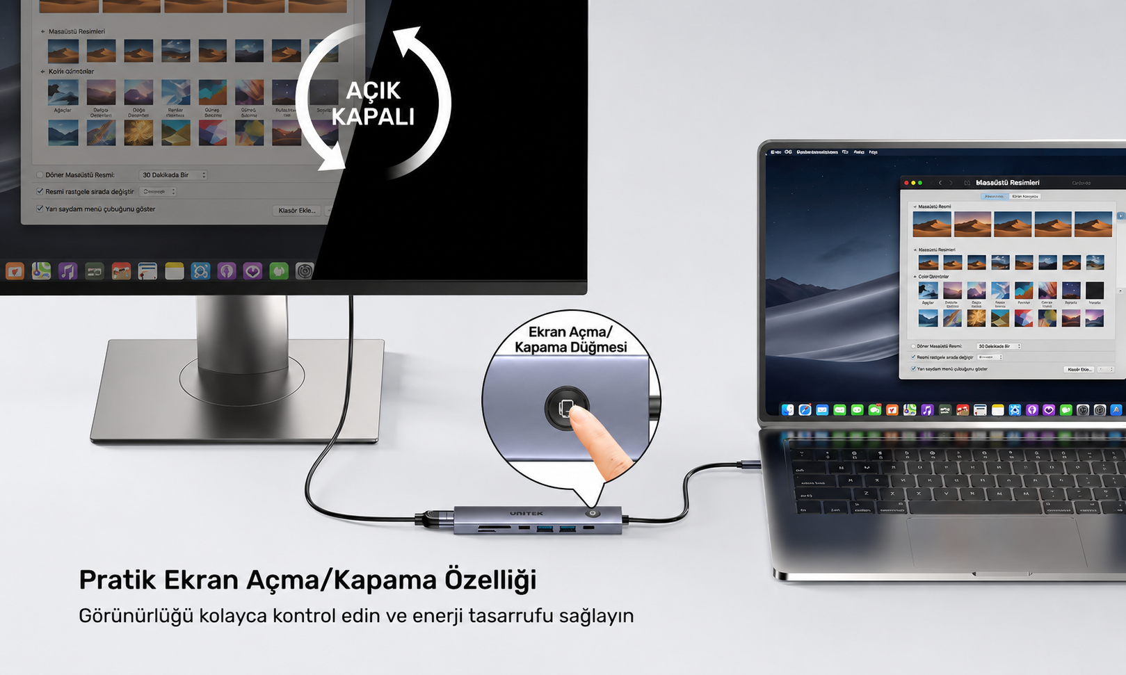 Unitek uHUB S7 Pro 7`si 1 arada 5 Gbps USB-C Hub