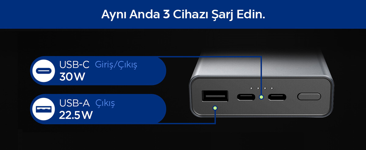 Üç Cihazı Aynı Anda Şarj Et