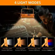  ve açık seyahatleri için aydınlatma sağlayan, manyetik askılı, çift usb ve güneş enerjili, ayarlanabilir parlaklık özellikli, abs malzemeden yapılmış, cilalı metal kaplamalı, şarj edilebilir lityum pil (18650 serisi) ile düşük voltajda çalışan taşınabilir led çalışma lambası. ayrıntılar 7