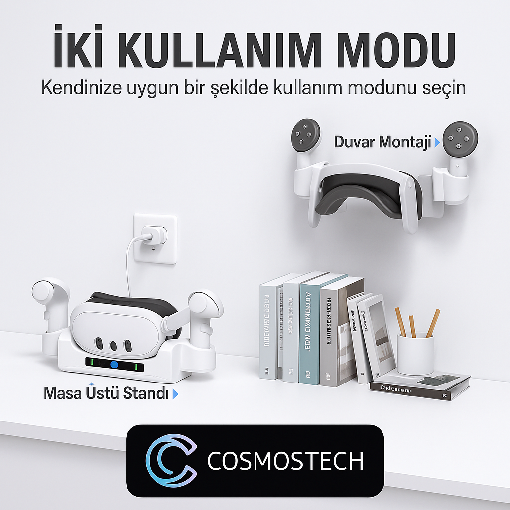 Cosmostech Meta Quest 3/3s Uyumlu Şarj Istasyonu – Vr Gözlük Fiyatı