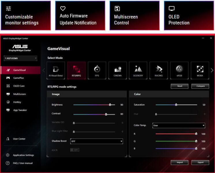 ASUS ROG Strix OLED XG27UCDMG Gaming Monitör H26