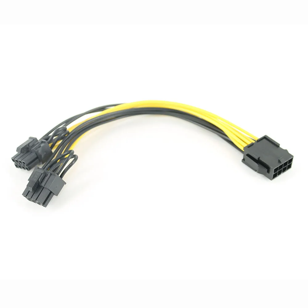 KPC1341 Power Extension Cable 20cm 8 Pin Male to Dual 8Pin(6+2) Male PCI-E for Graphics Card BTC Miner (4)
