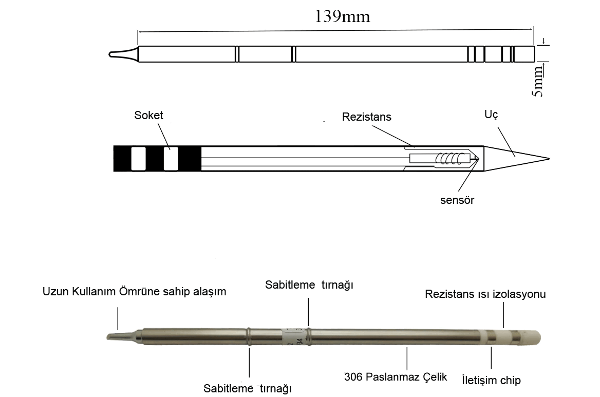 Bakon T-12-K Lehimleme Havya Ucu