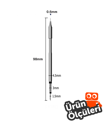 Bakon C2245-001 Shape-0.6B Havya Uç (1 Adet) Ölçüleri