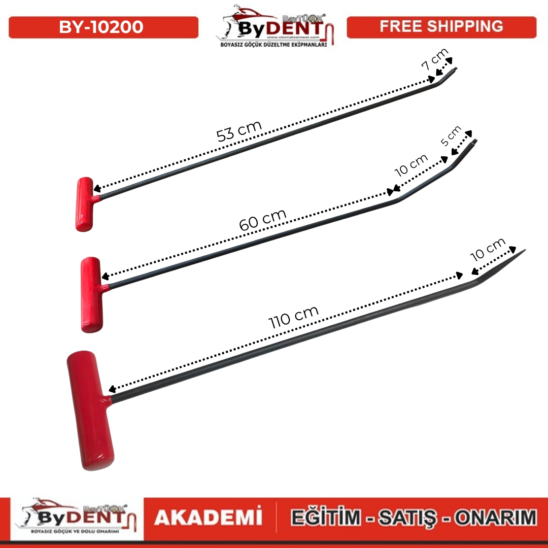 pdr, tools, göçük, düzeltme, kuşak arası, boyasız göçük, boyasız göçük düzeltme, pdr tools, otomalzemeal, bydent, göçük düzeltme ekipmanı,