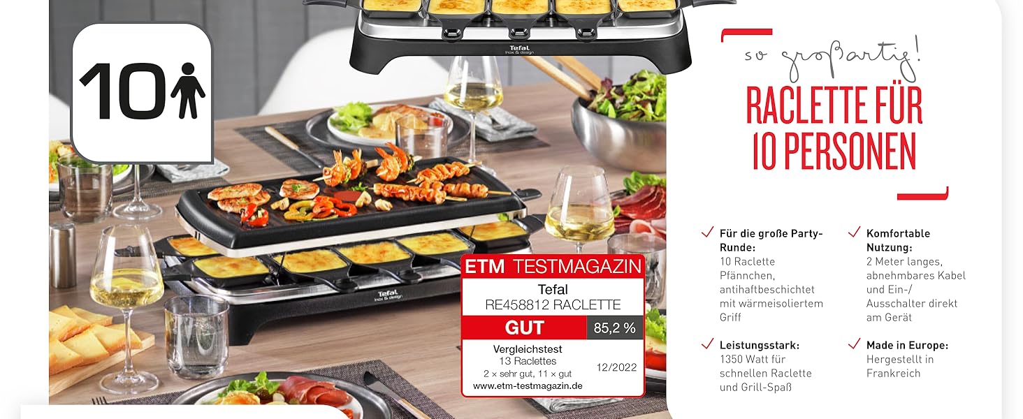 Tefal RE4588 Raclette Ambiance
