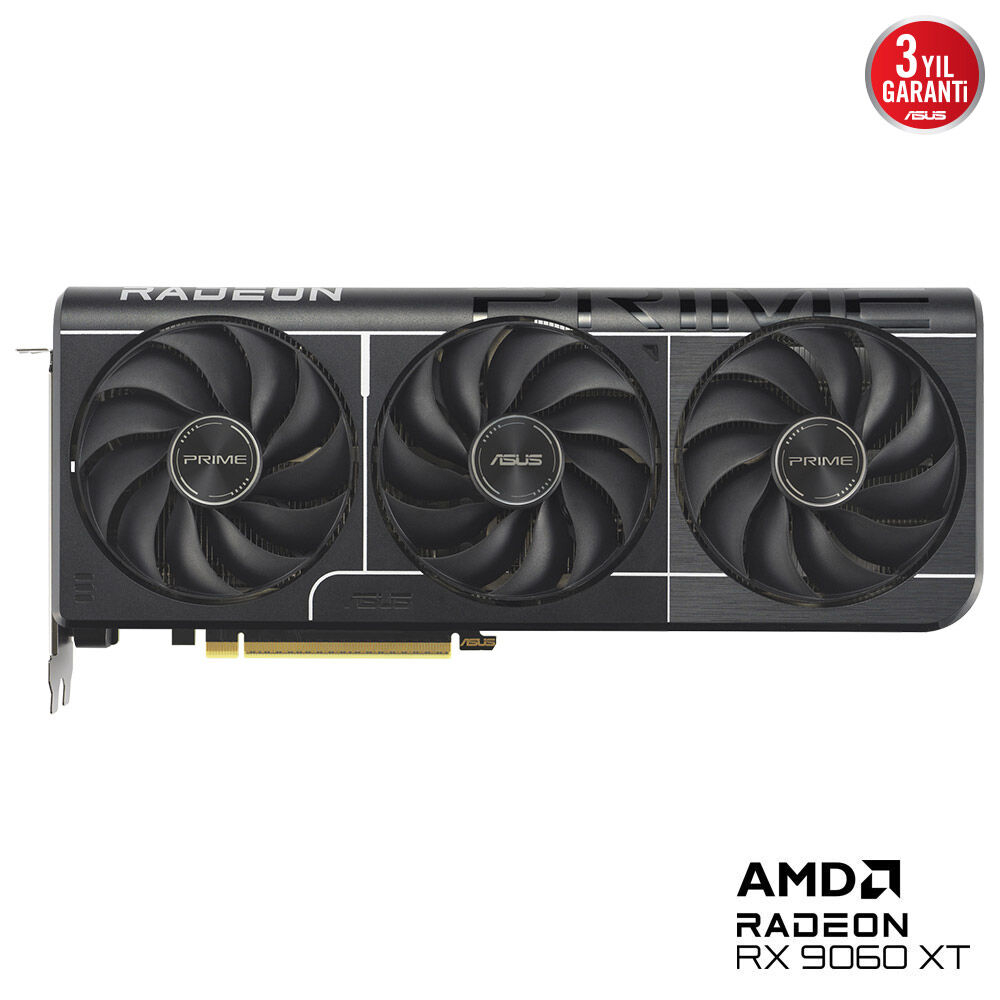 ASUS PRIME-RX9060XT-O16G-AMD-RADEON-RX 9060 XT-16G-16GB Fiyatı