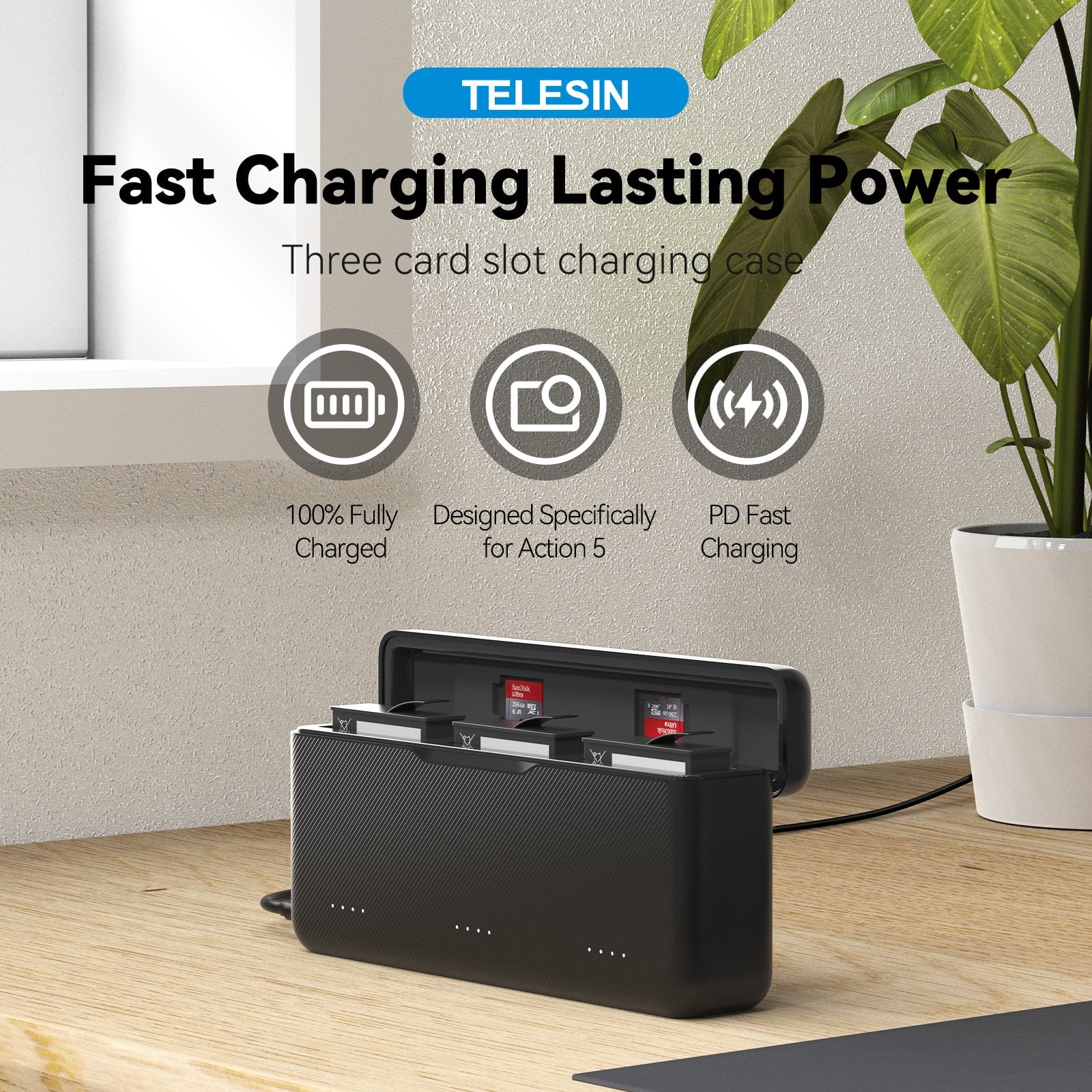 TELESIN Osmo Action 6 Şarj Kutusu