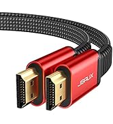 JSAUX 4K HDMI Cable 10ft, Flat Slim HDMI 2.0 Cable High Speed 18Gbps HDMI to HDMI Cord Support 3D...