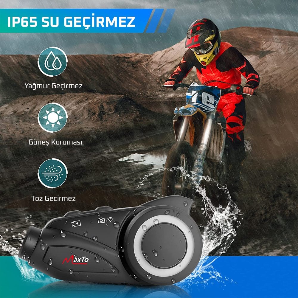 PowerMaster M3 Motosiklet Bluetooth Intercom Kulaklık