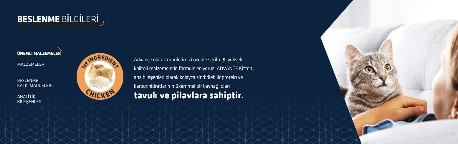 Advance Kitten Tavuklu Yavru Kedi Maması 