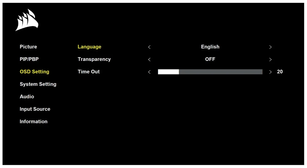 Xeneon Flex Web QSG Section 6 OSD Setting
