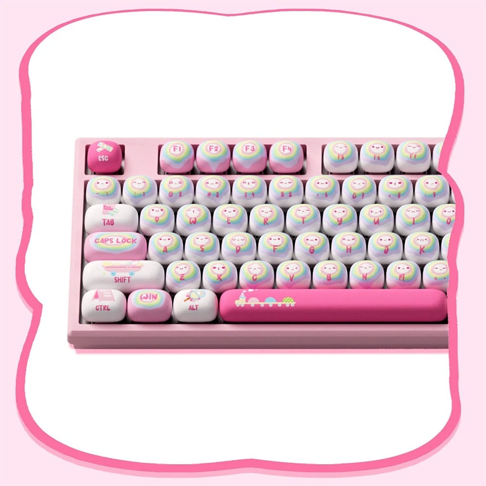 Akko Monsgeek Mg108b Rainbow Marshmallows Gaming Klavye H7