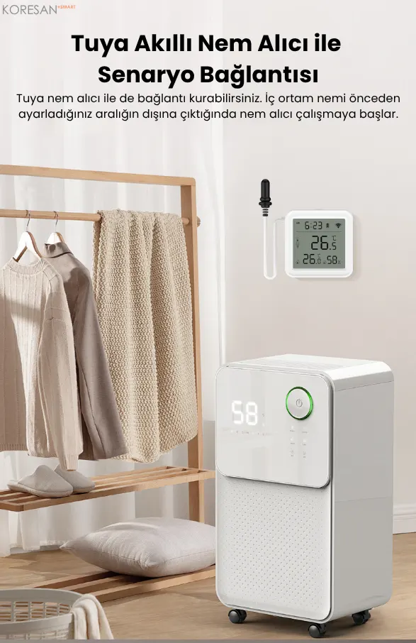 tuya zigbee ıp67 ekranlı ısı nem ölçer – harici prob – tm178 nem alıcı senaryo bağlantısı ve akıllı nem kontrolü