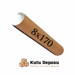 8x170 cm Kapaklı Silindir Postüp Rulo Gönderi Kutusu