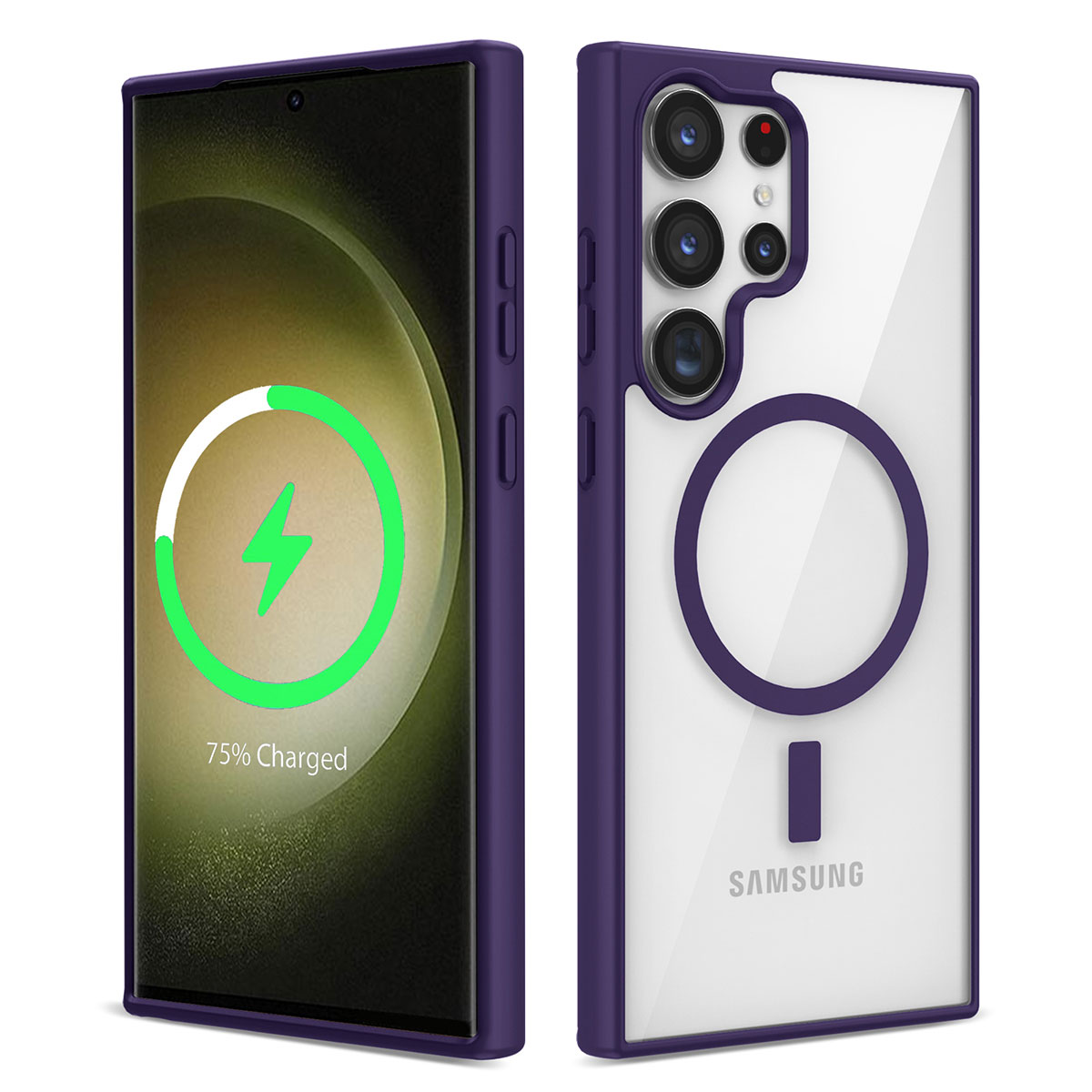 Galaxy S23 Ultra Kılıf M-safe Wireless Şarj Özellikli Silikon Zore Ege Kapak - 1