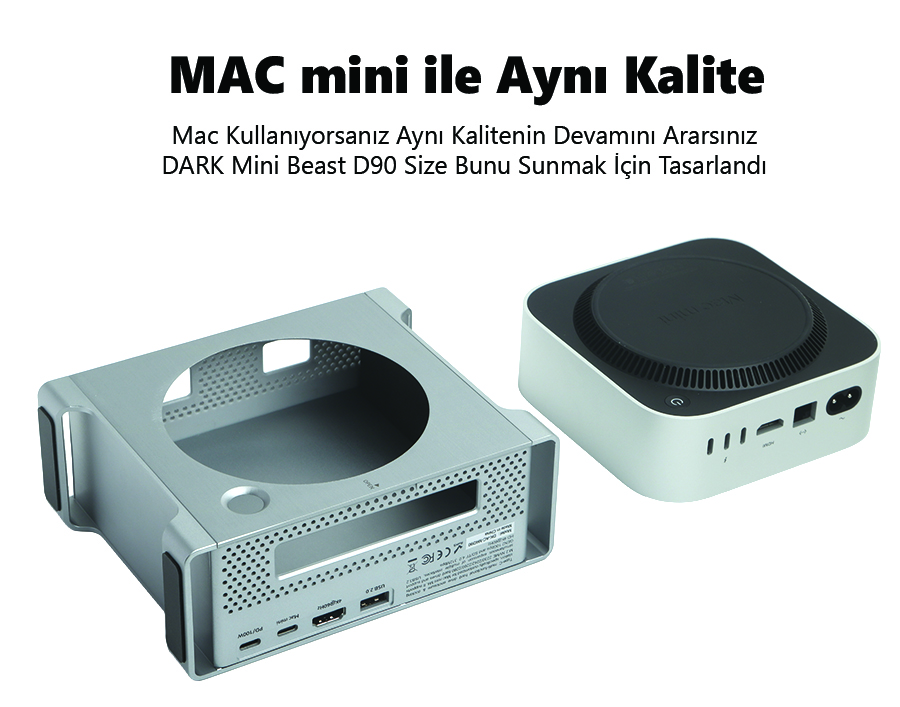 Dark D90 9in1 Mac Mini M4 Workstation - 8tb M.2 Nvme SSD Fiyatı