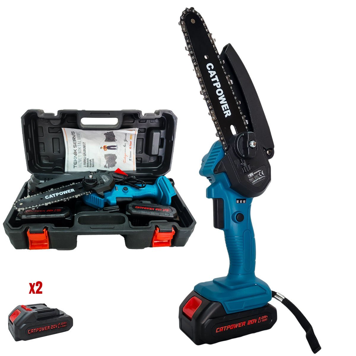 CATPOWER 1330 Akülü Dalkesme Testeresi 15Cm Pala 20V 2.0Ah Akü