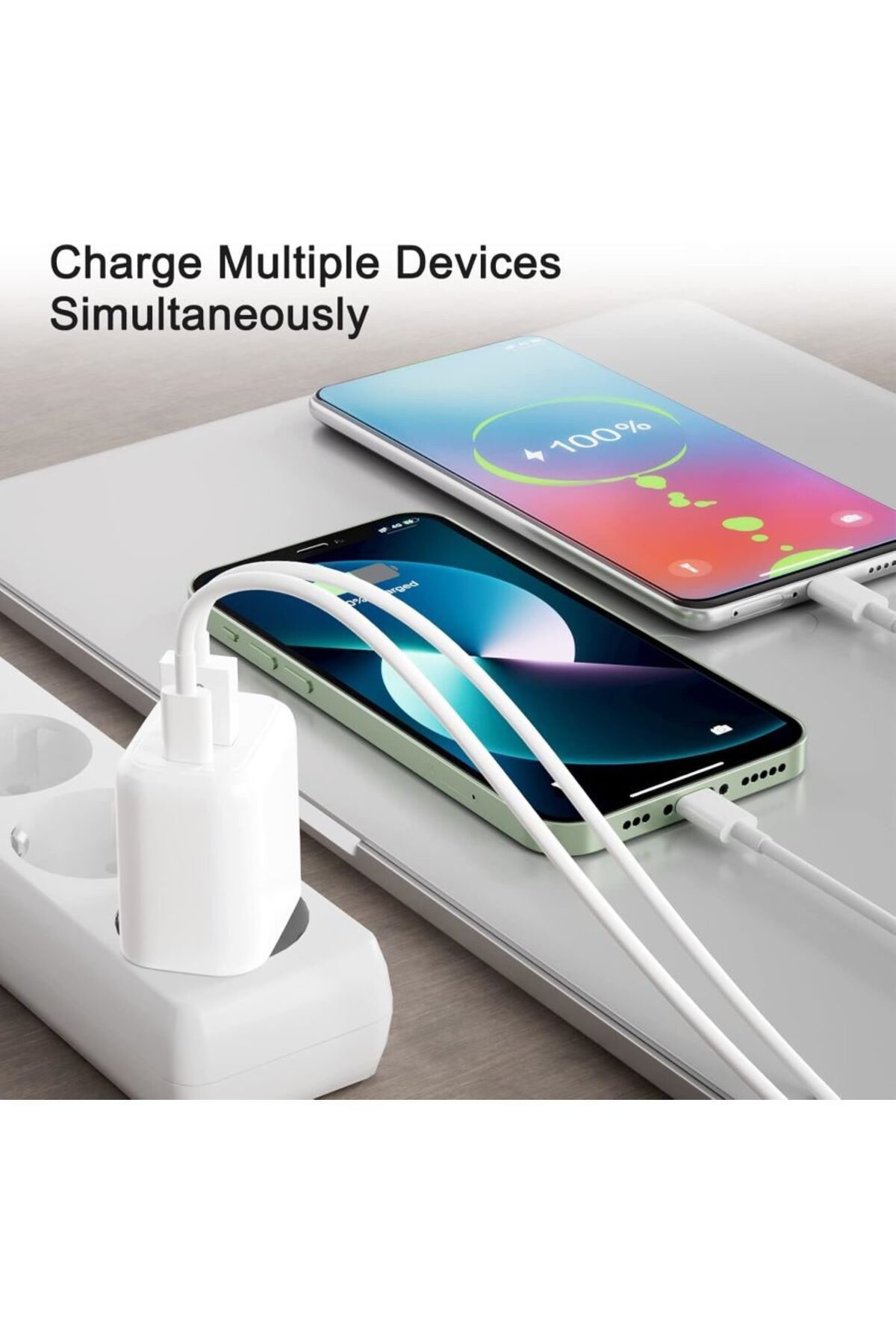 Kensa iPhone Hızlı Şarj Cihazı, ve kablo 1M USB-C ile 20W USB-C iPhone Şarj Cihazı,