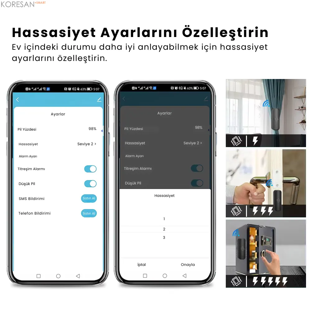 KT102 Tuya WiFi Titreşim Sensörü