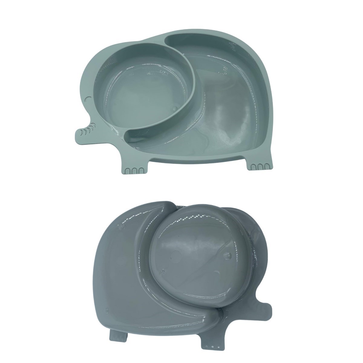 ANKAVERSE® Fil desenli bölmeli mama kabı - üst görünüş