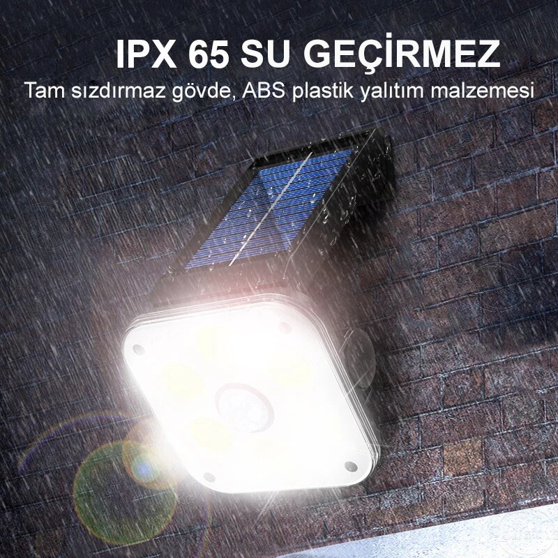 Powermaster LF-1750A 54 Cob Ledli 3 Modlu Sensörlü Solar Duvar Lambası İçerik