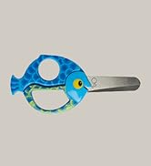 Fiskars çocuk hayvan makası, balık motifli, 4 yaşından itibaren, uzunluk: 13 cm, sağ ve sol elini kullananlar için...