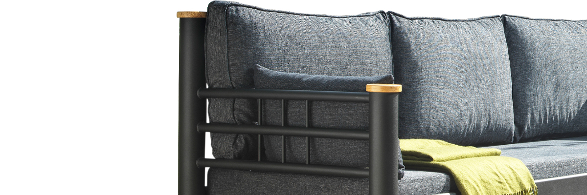 Lalas Dk Metal Sofa Sedir 70x200 Siyah-Antrasit