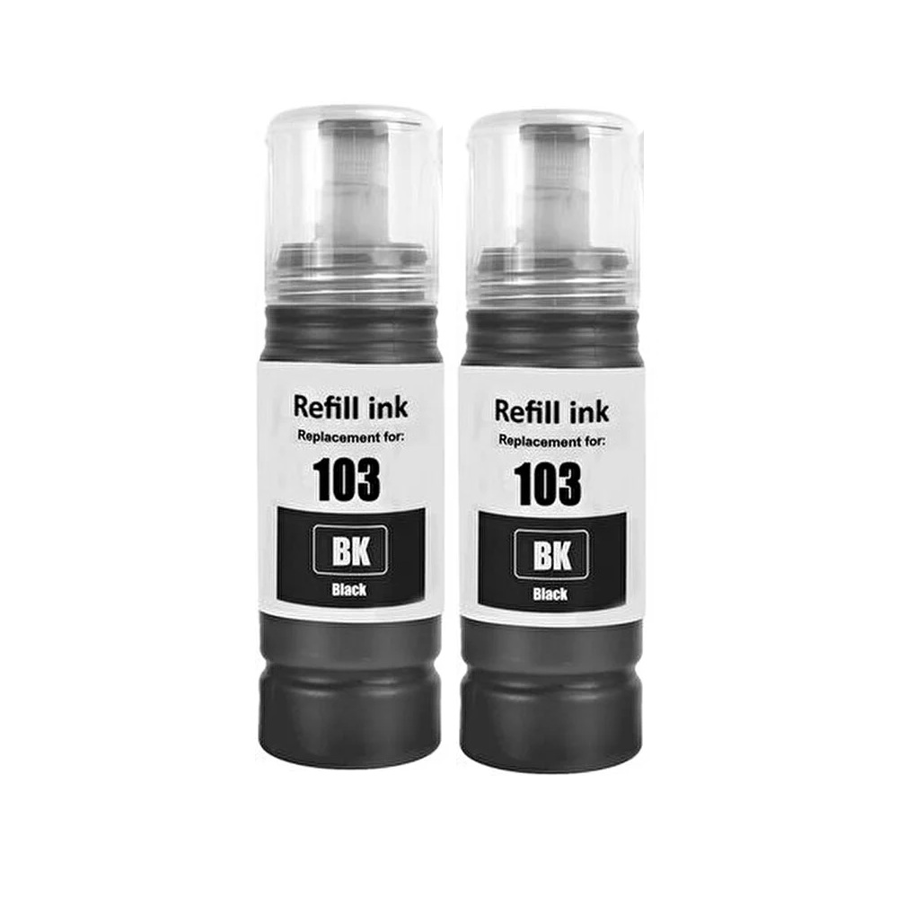 asyaink 2 adet siyah mürekkep şişesi