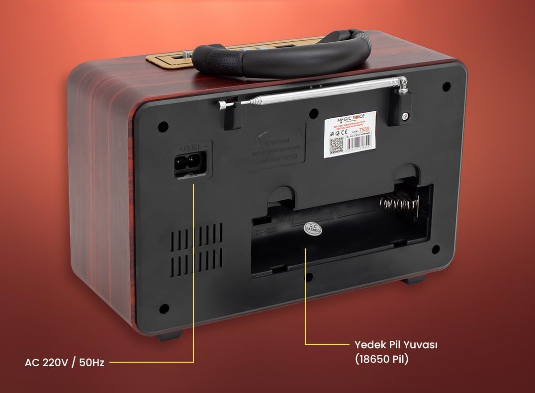 MagicVoice MV-114BT USB - SD - FM - Destekli Nostaljik Radyo