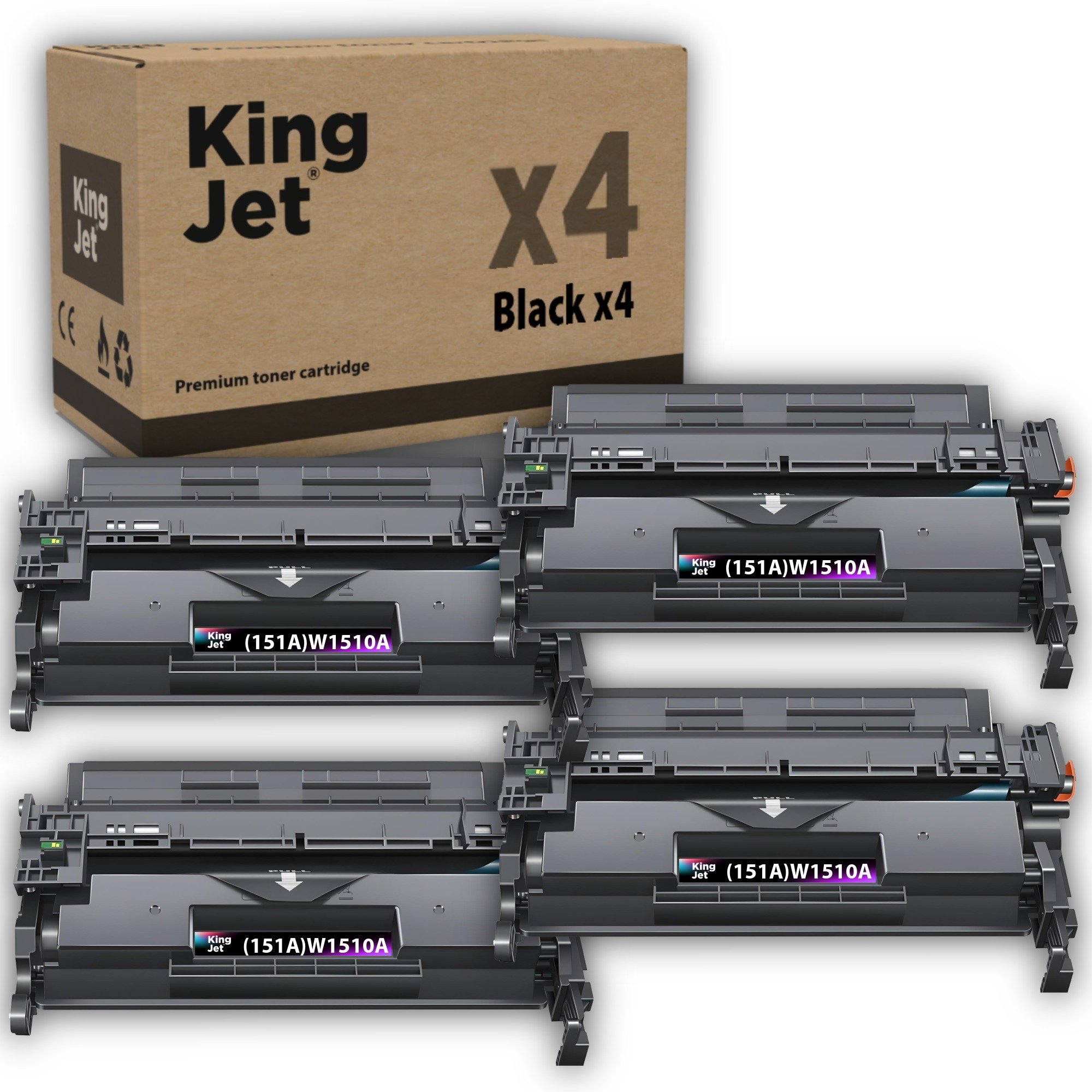 KingJET W1510A Uyumlu Çipli Siyah Standart Kapasiteli Toner Ana Görseli