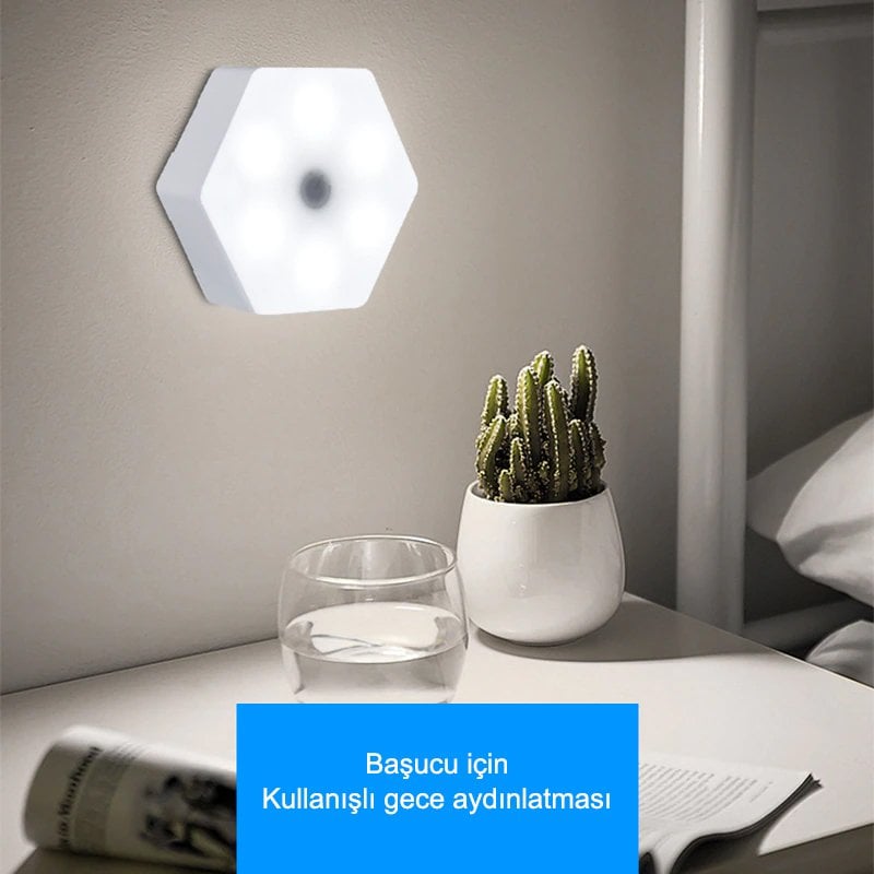 Powermaster MX-359 Üçlü Altıgen Kumandalı Pilli Dokunmatik Tezgah Altı LED Aydınlatma