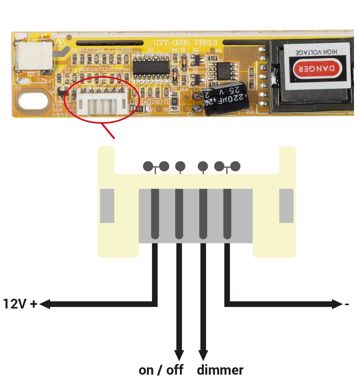 Elektromer ME-1607 Tek Trafolu 2 Işıklı Lcd Invertör - Tv Yedek Parça