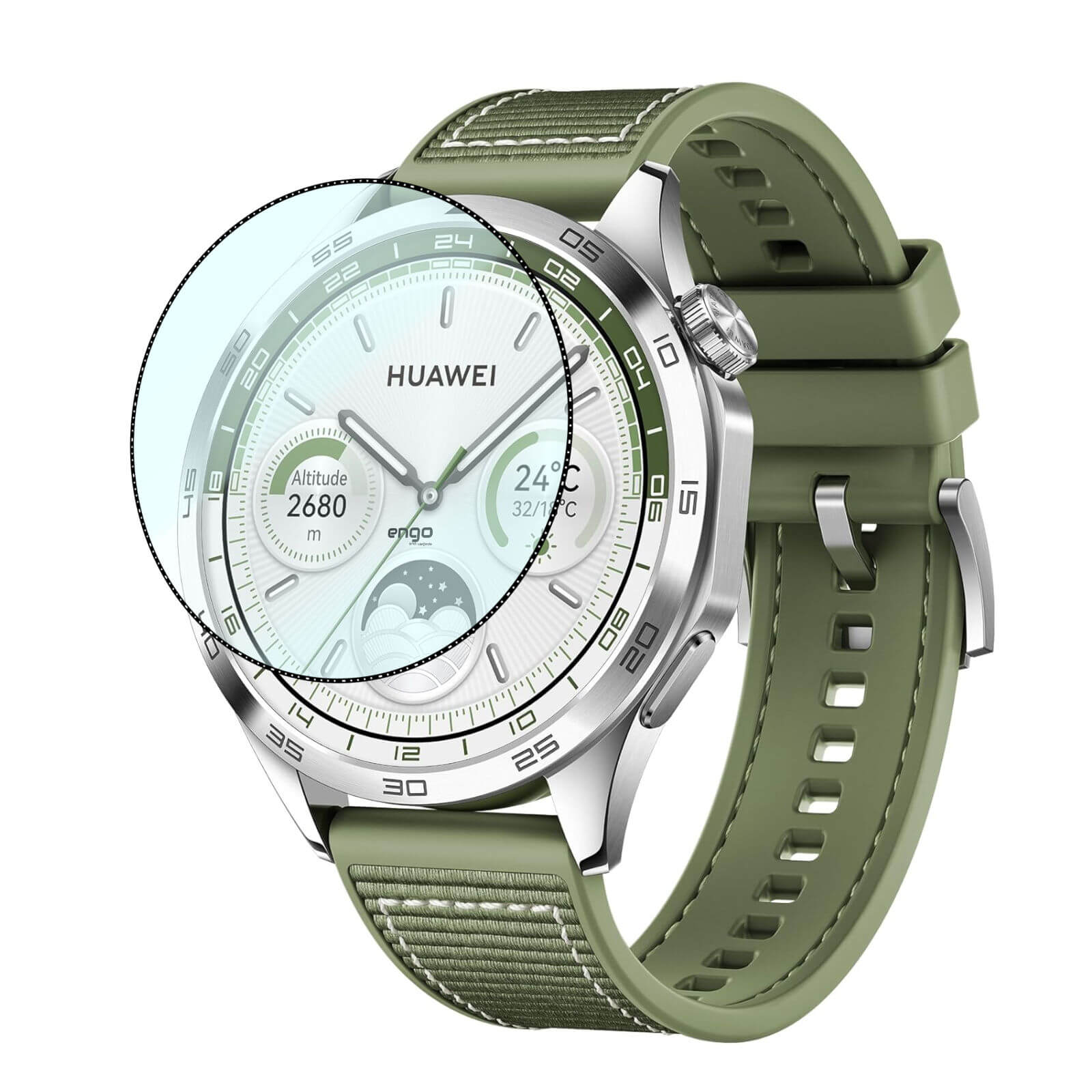 Engo Huawei Watch GT 4 46mm Ekran Koruyucu Flexible Tam Kapama Şeffaf