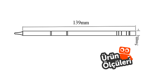 Bakon T-12 -I Lehimleme Havya Ucu Ölçüleri
