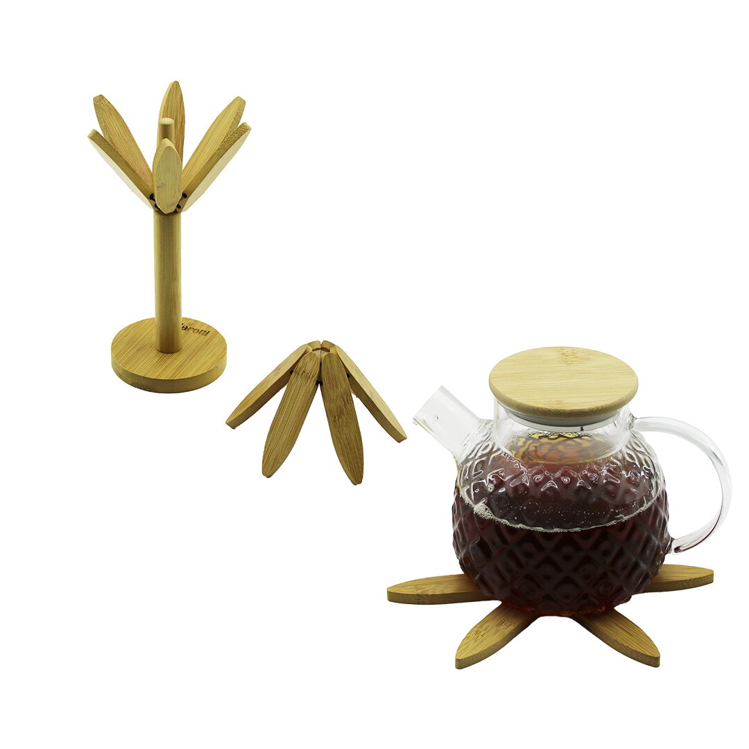 ANKAVERSE® Standlı Ağaç Model Ahşap Bambu Nihale