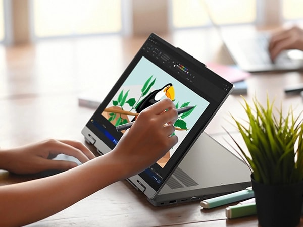Tablet modunda Lenovo ThinkBook 14 2'si 1 arada Gen 4 (14