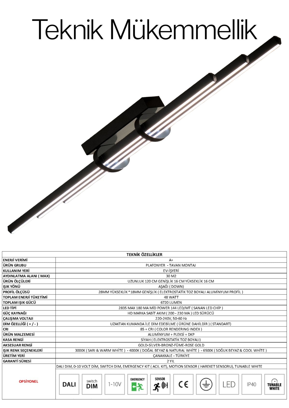 Cosmo Modern LED Tavan Avize (Plafonyer) - Silver